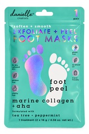Danielle Creations Exfoliate + Peel Foot Mask – Marine Collagen & AHA