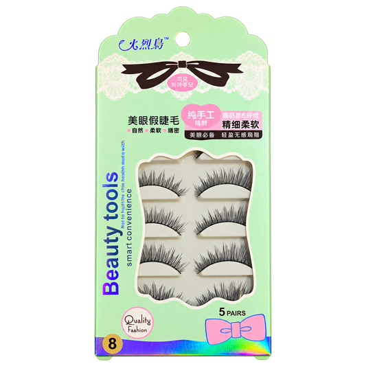 Beauty Tools False Eyelashes - 5 Pairs - Style 8