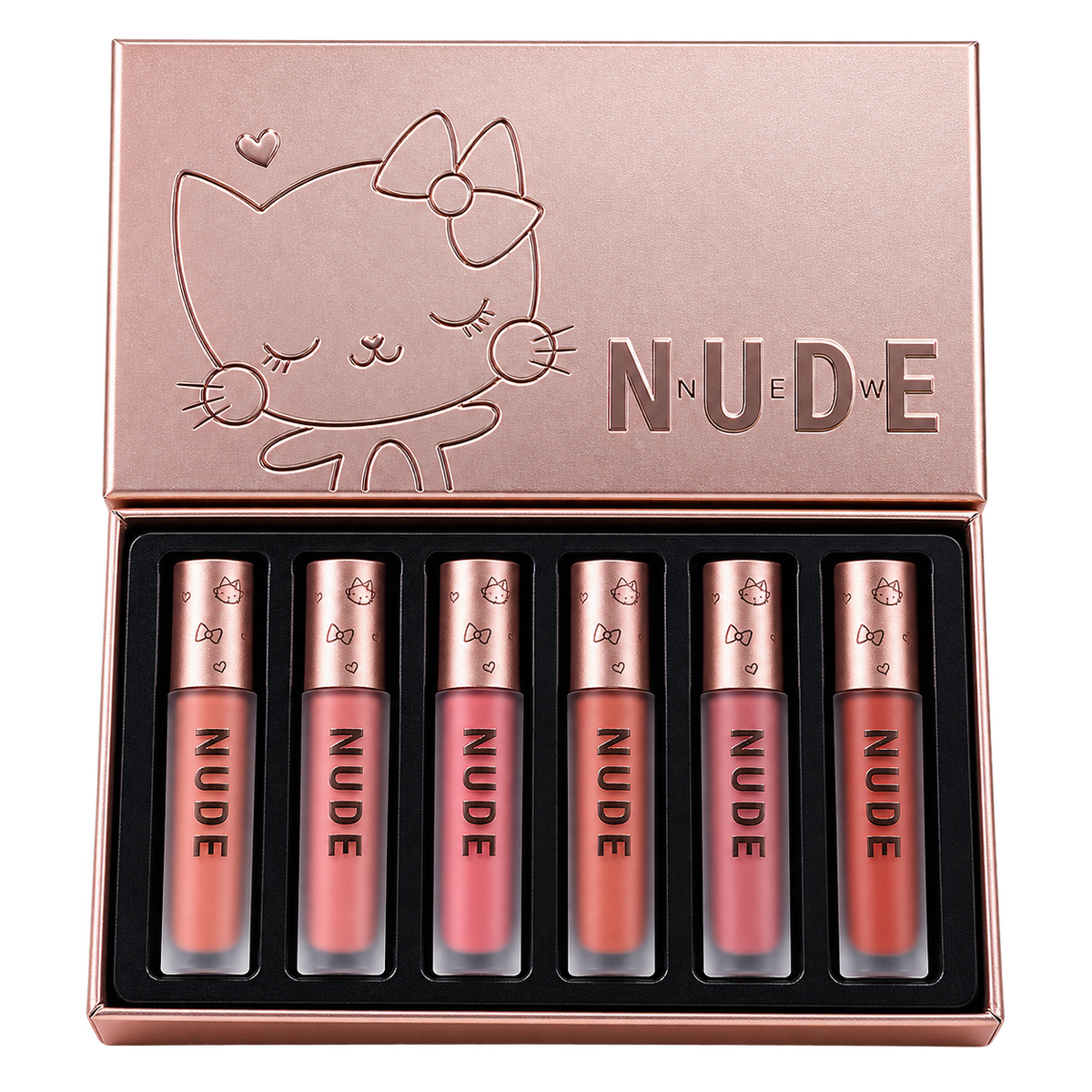 NUDE Matte Lip Gloss Set – Pack of 6