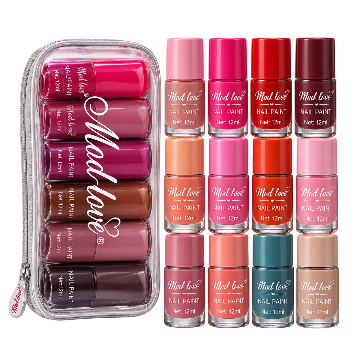 Mode Love Vitamin Nail Polish Set – Pack of 12