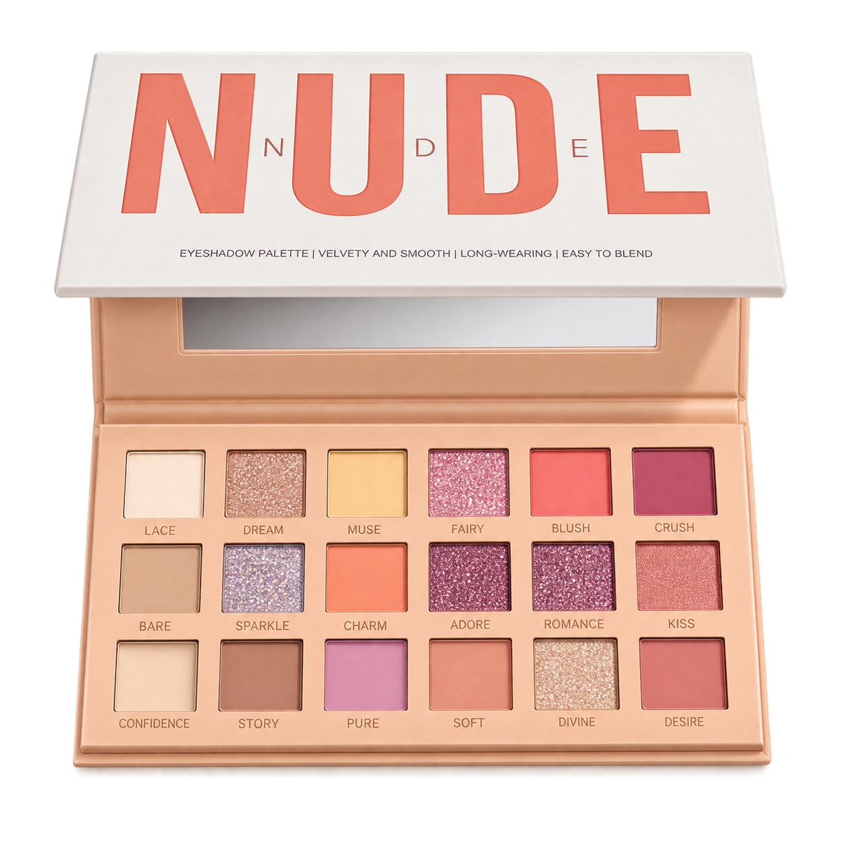 NUDE 18-Color Matte & Shimmer Eyeshadow Palette