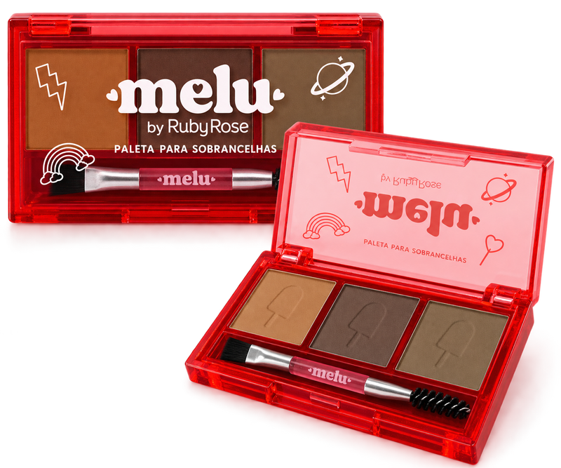 Melu by Ruby Rose Eyebrow Palette – 3 Shades